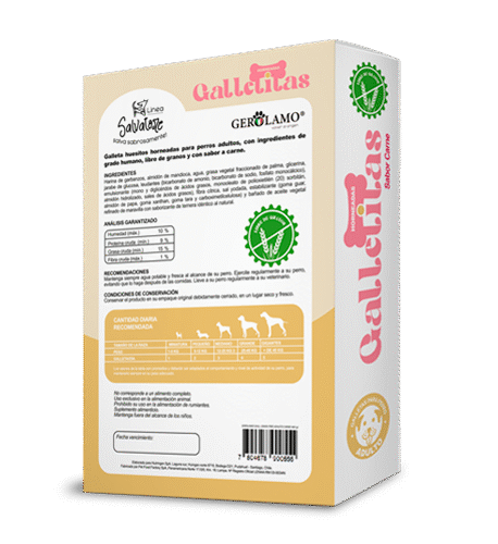 Gerolamo - Galleta horneada perro adulto 460 gr libre de granos.