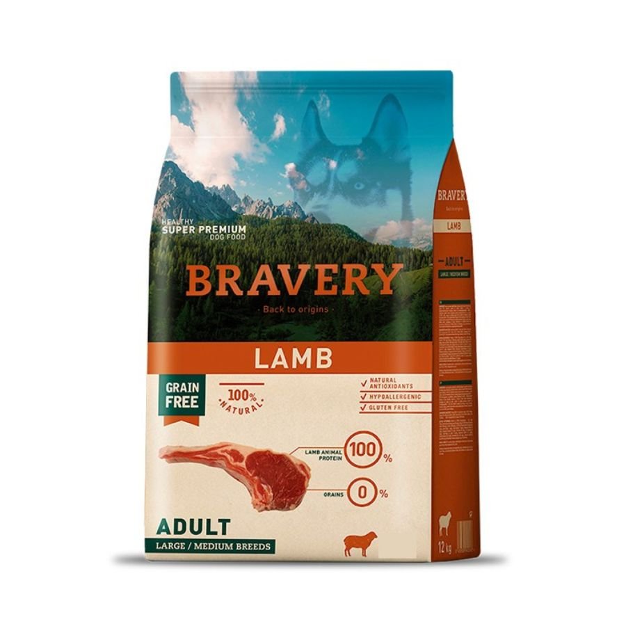 Alimento Bravery Lamb Adult para Perros de Raza Mediana y Grande