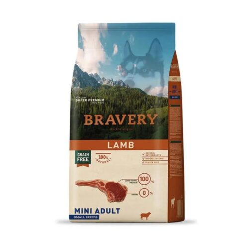 Alimento Bravery Lamb Mini Adult para Perros de Raza Pequeña
