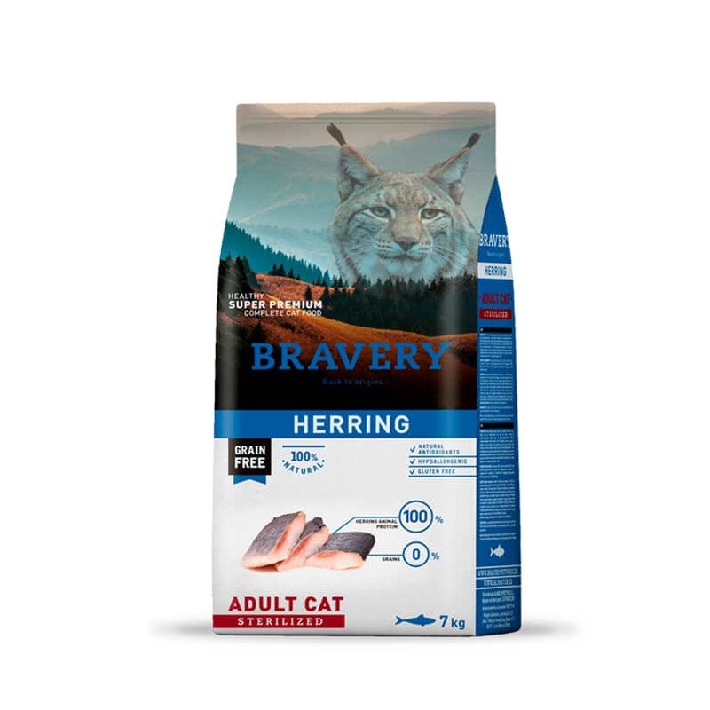 Bravery Herring Sterilized - Alimento para Gatos Adultos Castrados