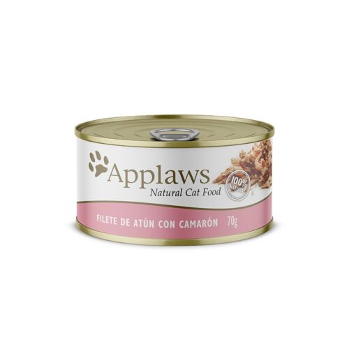 Alimento Humedo - APPLAWS GATO FILETE DE ATUN-CAMARON CON CALDITO, 70 GR