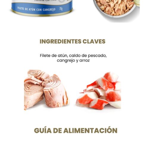 Alimento húmedo - APPLAWS GATO FILETE DE ATUN-CANGREJO CON CALDITO, 70 GR