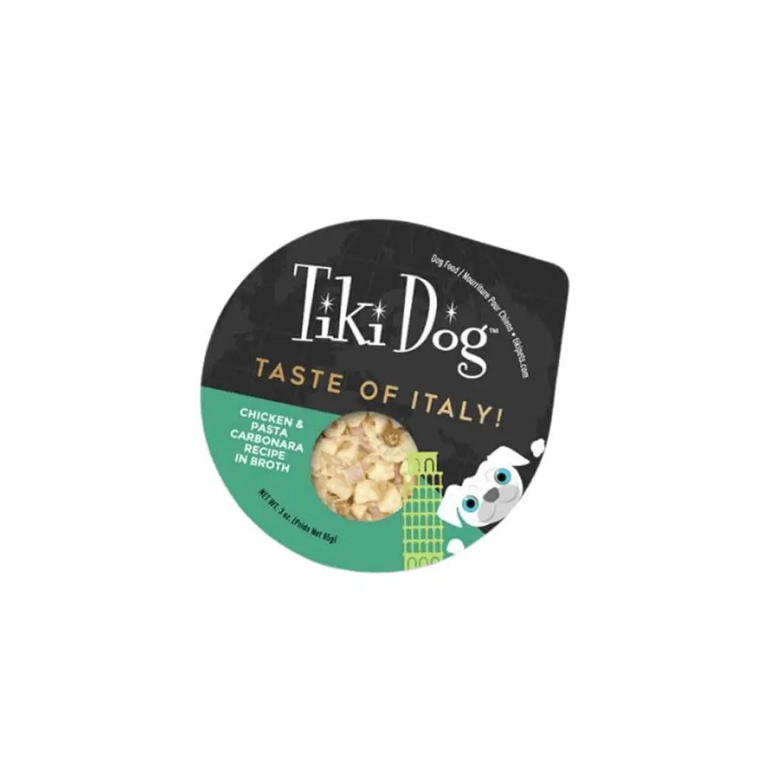Alimento Húmedo - TIKI DOG TASTE OF ITALY CHICKEN PASTA CARBONARA, 85 GR