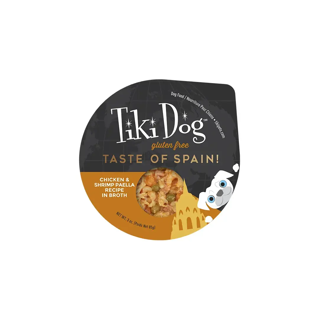Alimento Húmedo - TIKI DOG TASTE OF SPAIN CHICKEN Y SHRIMP PAELLA, 85 GR