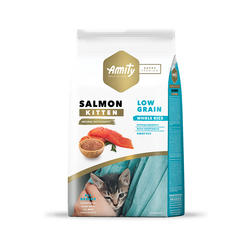 Amity SP Low Grain Salmon Kitten 2 kg - Alimento para Gatitos