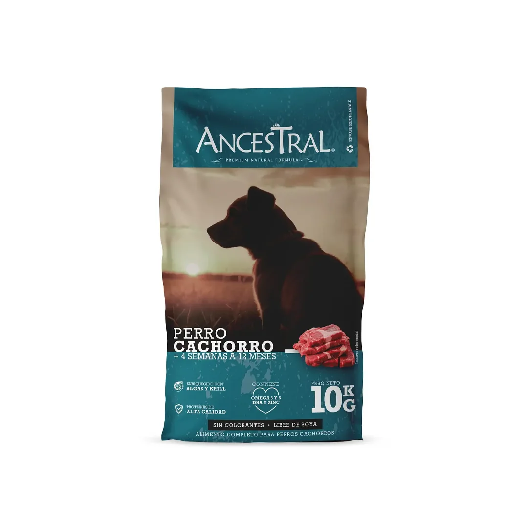 Ancestral Cachorro Alimento para Perros 10 kg