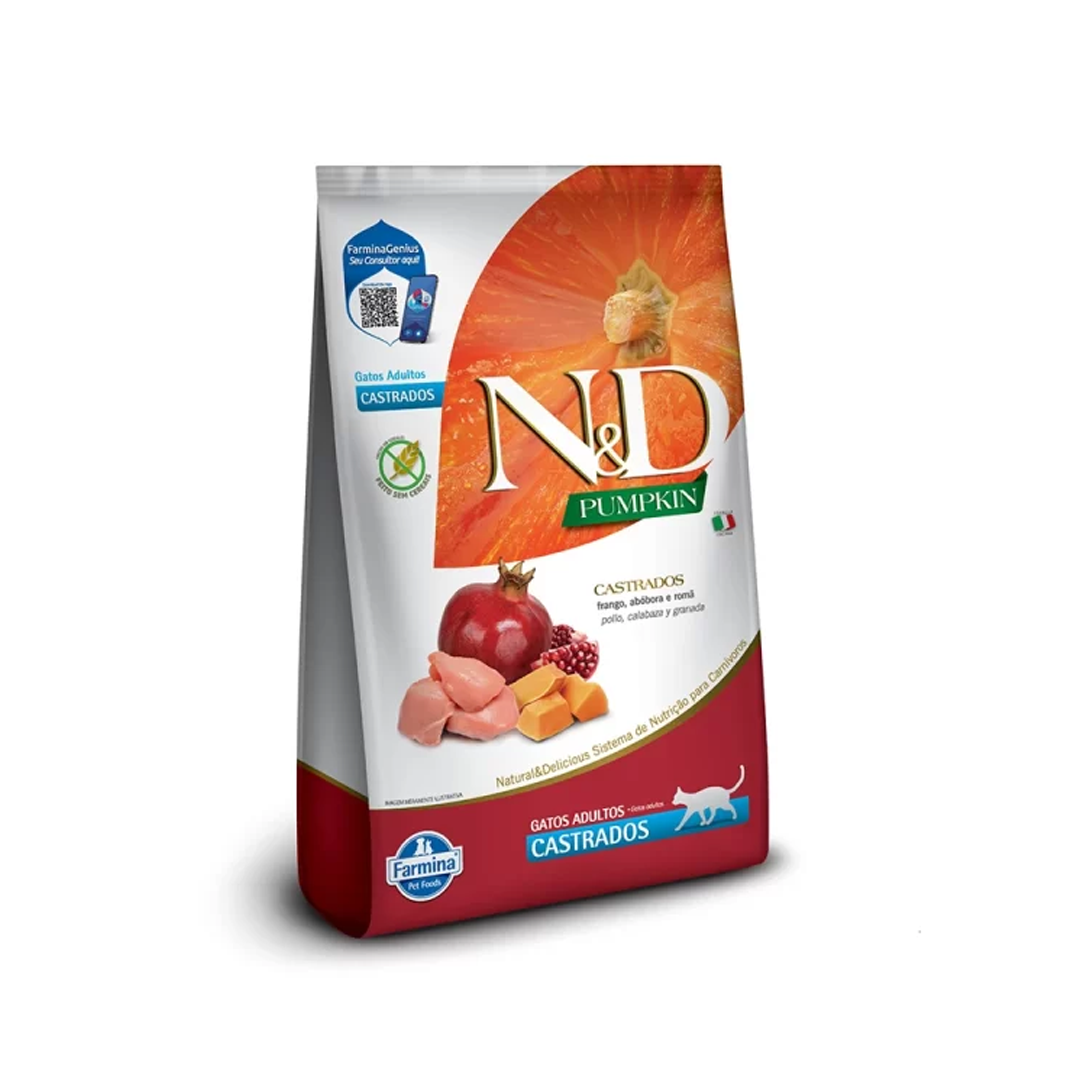 N&D CALABAZA GATO AD CASTRADO POLLO 7,5 kg