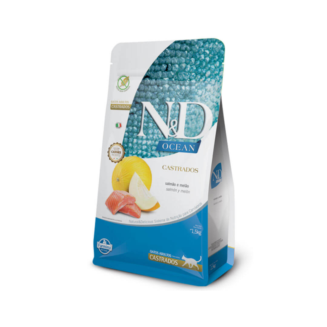 N&D OCEAN GATO ADT CASTRADO SALMON 7,5 Kg
